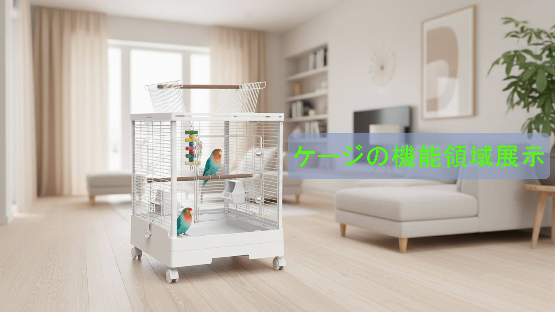 Amazon | Ruexue 鳥かご バードケージ 1段 ホワイト 高さ59cm おしゃれ